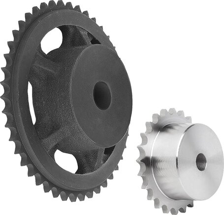 Kettenräder einfach 1 1/4 x 3/4 DIN ISO 606