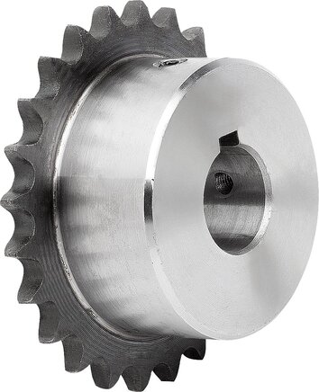 Kettenräder einfach 3/8 x 7/32 DIN ISO 606, einbaufertig Form A