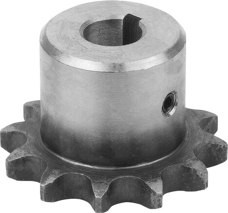 Kettenräder einfach 3/8 x 7/32 DIN ISO 606, einbaufertig Form A