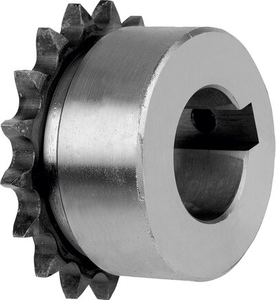Kettenräder einfach 3/8 x 7/32 DIN ISO 606, einbaufertig Form B