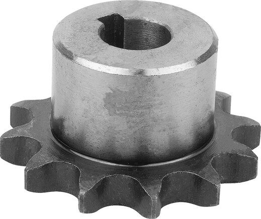 Kettenräder einfach 1/2 x 5/16 DIN ISO 606, einbaufertig Form A