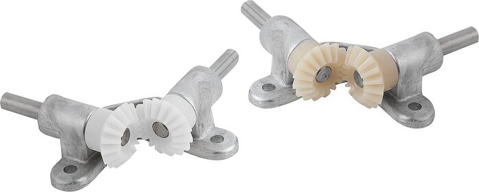 Kegelradgetriebe mit Kegelrädern aus Kunststoff