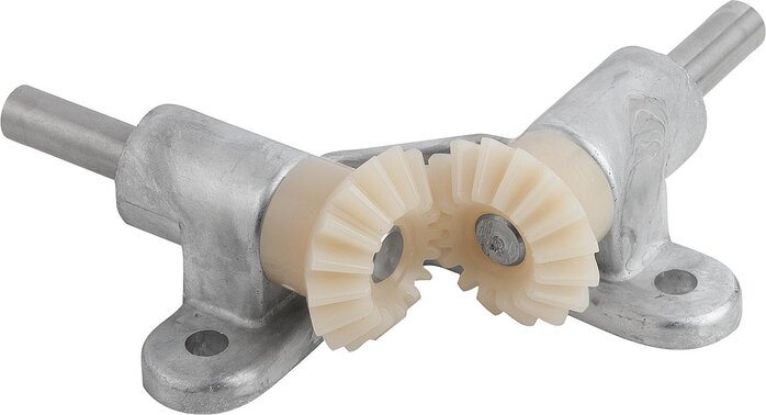 Kegelradgetriebe mit Kegelrädern aus Kunststoff