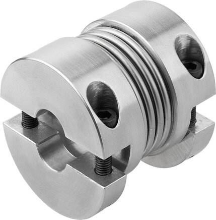 Metallbalgkupplungen kurze Bauformmit abnehmbaren Klemmnaben