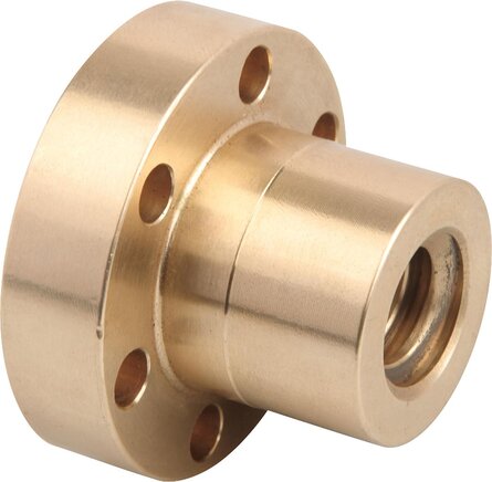 Trapezgewindemuttern mit Flansch zweigängig, Rechtsgewinde