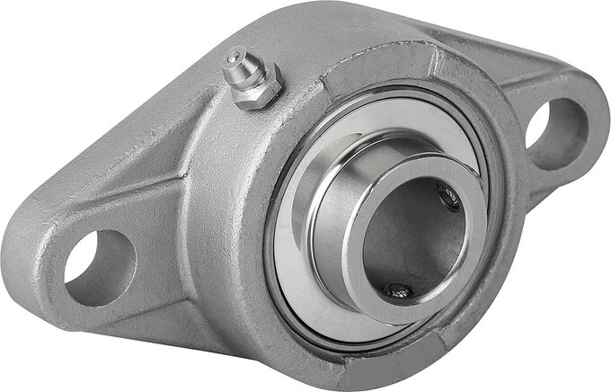 Gehäuselagereinheit Flanschlager MUCFL 2-Loch Edelstahl