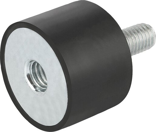 Gummipuffer Stahl oder Edelstahl, Typ B