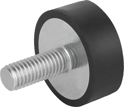 Gummipuffer Stahl oder Edelstahl, Typ D