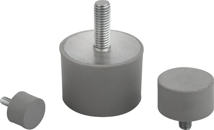 Gummipuffer Edelstahl, Typ D