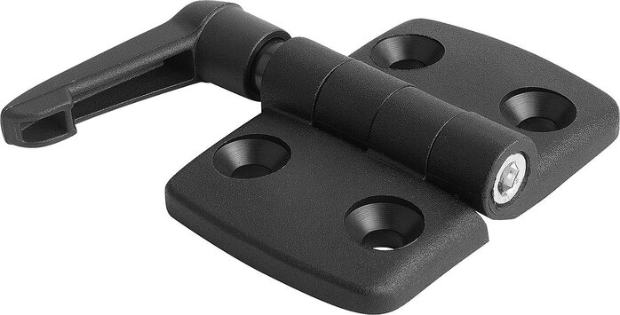 Scharniere aus Kunststoff, mit Klemmfunktion