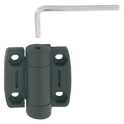 Scharniere aus Kunststoff, mit einstellbarer Friktion