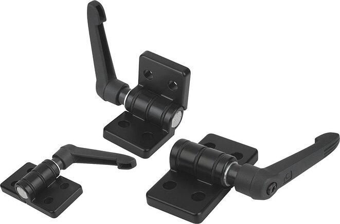 Scharniere aus Zinkdruckguss, mit Klemmfunktion