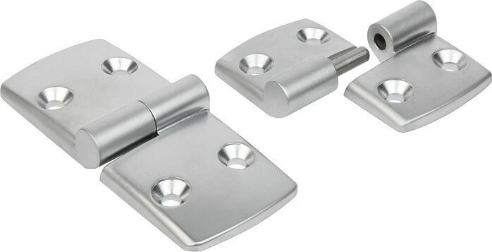 Scharniere aus Aluminium, aushängbar, links
