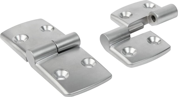 Scharniere aus Aluminium, aushängbar, rechts