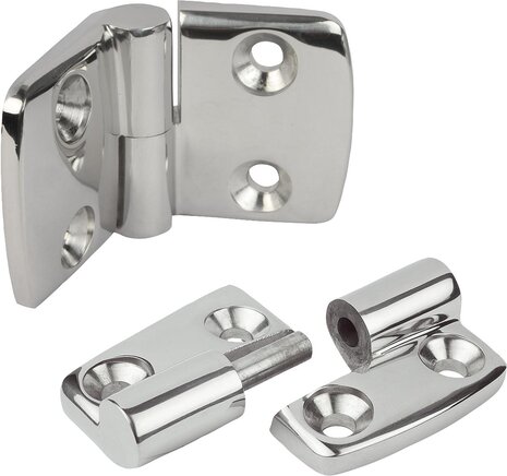 Scharniere Edelstahl aushängbar, links