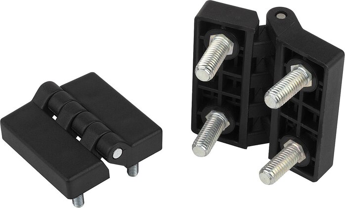 Scharniere aus Kunststoff mit Befestigungsschraube