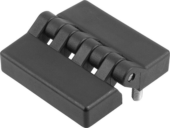 Scharniere aus Kunststoff mit Buchse und Befestigungsschraube