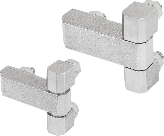 Scharniere eckig mit Befestigungsmuttern