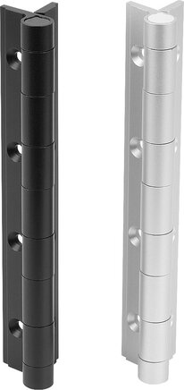 Federscharniere Aluminiumprofil-Spannfederscharniere 0,9 Nm, lange Ausführung