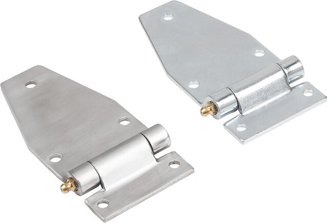 Anschraubscharnier aus Stahl oder Edelstahl, Form B, gekürzter Schenkel