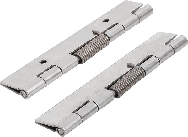 Federscharniere aus Stahl, Edelstahl oder Aluminium 120 mm, Feder schließend