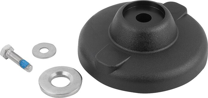 Teller für Stellfüße, Kunststoff, schwere Ausführung Form C