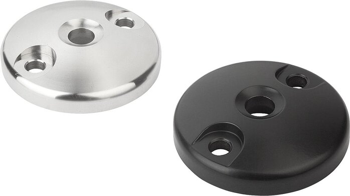 Teller für Stellfüße aus Zinkdruckguss oder Edelstahl, Form C