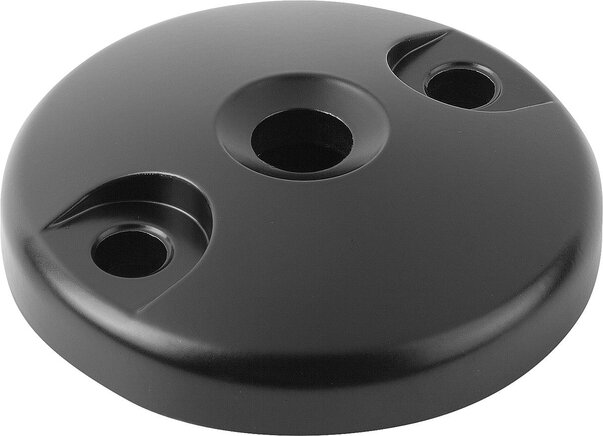 Teller für Stellfüße aus Zinkdruckguss oder Edelstahl, Form D