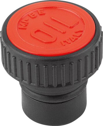 Verschlussstopfen Form C, mit Entlüftung und Luftfilter