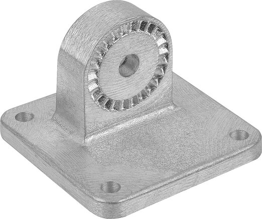 Rohrverbinder Gelenkfuß Aluminium, mit Innenverzahnung