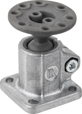 Rohrverbinder Fuß Aluminium mit Kugelgelenk, Form B