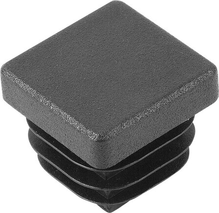 Verschlussstopfen Kunststoff für Rund- und Vierkantrohre, Form B, quadratisch