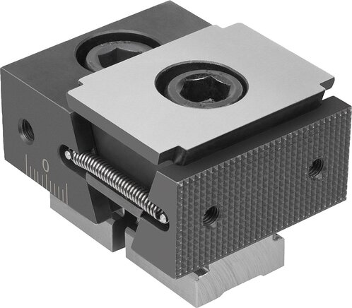 Keilspanner mit Festbacke für Mehrfach-Spannsystem, Form B, Spannflächen geriffelt