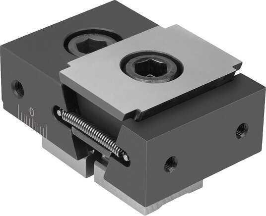 Keilspanner mit Festbacke für Mehrfach-Spannsystem, Form D, mit Bearbeitungszugabe