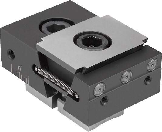 Keilspanner mit Festbacke für Mehrfach-Spannsystem, Form E, mit Spannpins