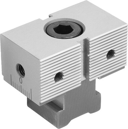 Festbacken ES für Mehrfach-Spannsystem, Form B, Festbacken geriffelt