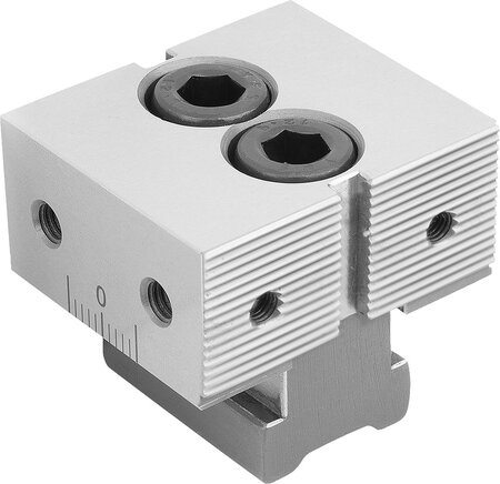 Festbacken DS für Mehrfach-Spannsystem, Form B, Festbacken geriffelt