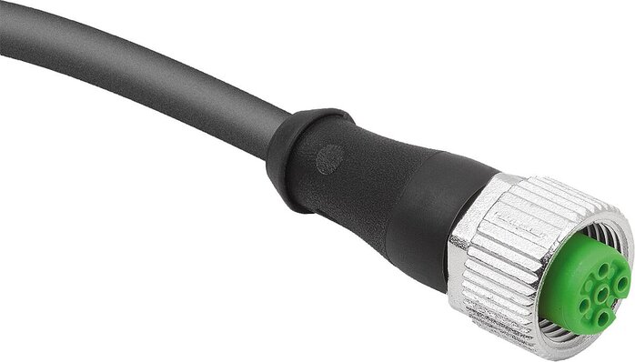 Steckverbinder Buchse M12x1 mit Schraubverriegelung, Form A, Buchse gerade