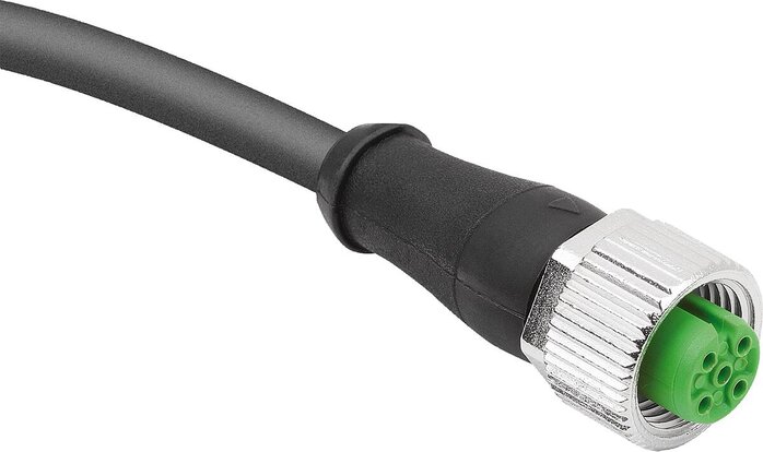 Steckverbinder Buchse M12x1 mit Schraubverriegelung, Form A, Buchse gerade