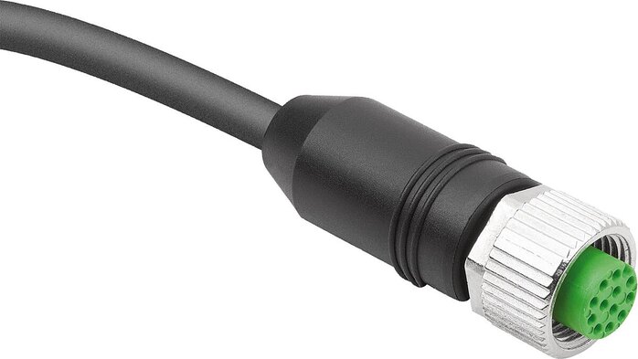 Steckverbinder Buchse M12x1 mit Schraubverriegelung, Form A, Buchse gerade