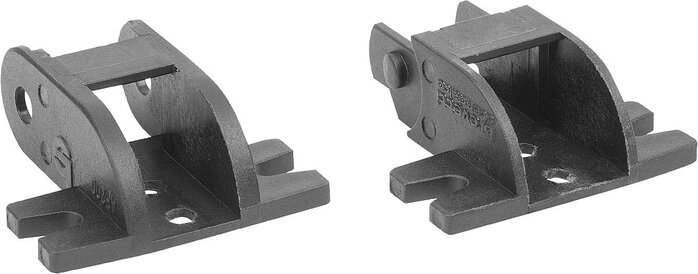 Anschlusselemente Kunststoff für Energieketten, Innenhöhe 12 mm