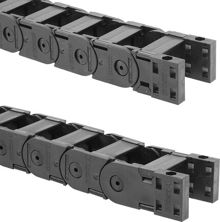 Anschlusselemente Kunststofffür Energieketten, Innenhöhe 25 mm