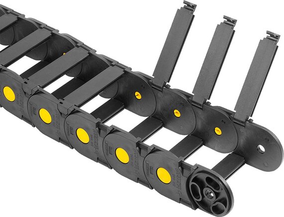 Energieketten Kunststoff Innenhöhe 45 mm, beidseitig zu öffnen