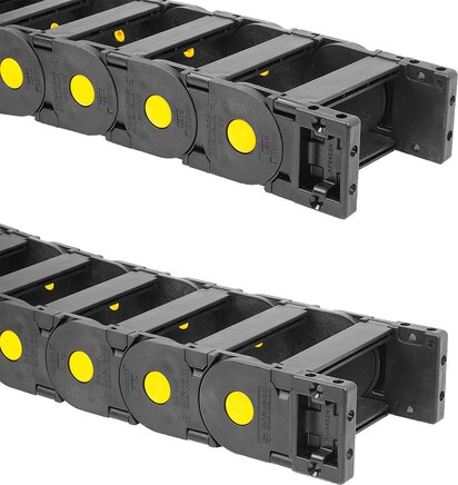 Anschlusselemente Kunststofffür Energieketten, Innenhöhe 45 mm