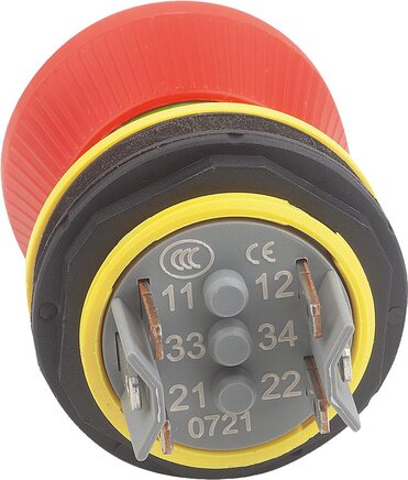 Not-Halt-Taster Einbauversion  22,3 mm Flachsteckeranschluss