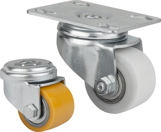 Stahlblech-Lenkrollen Kompakt-Ausführung