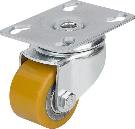 Stahlblech-Lenkrollen Kompakt-Ausführung