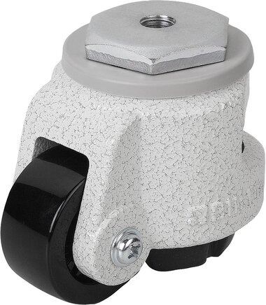 Heberollen mit integriertem Feststellfuß mit Rückenloch oder Anschraubplatte