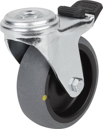 Lenkrolle mit stop fix, elektrisch leitfähig