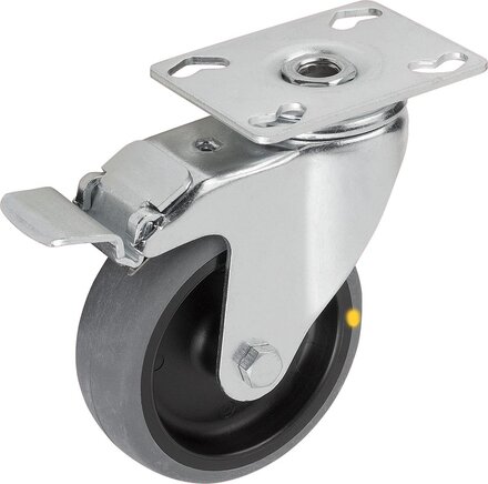 Lenkrolle mit stop fix, elektrisch leitfähig